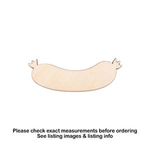 Sausage Blank Wood Cutout - Food Theme Decor-Wood Shape Sausage-Various Sizes-DIY Crafts-Summer Food Decor-Grilling Foods Decor-Meat Decor