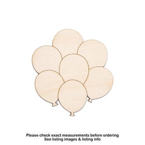 Recorte de madera con forma de ramo de globos, decoración con globos para fiestas, madera sin terminar, varios tamaños, manualidades para hacer uno mismo, accesorios para fiestas, formas de globos, manualidades para fiestas