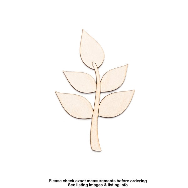 Olive Branch-Wood Cutout-Plants And Flowers-Peace Branch-Various Sizes-DIY Crafts-Olive Theme Decor-Branch With Leaves-Unfinished Wood