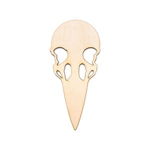 Crow Skull-Wood Cutout-Crows And Ravens Theme Wood Decor-Various Sizes-DIY Spooky Crafts-Animal Skulls-Bird Skulls-Bone Collection Decor