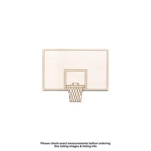 Basketball Back Board Square-Detail Wood Cutout-Sports Theme Decor-Gaming Wood Decor-Various Sizes-DIY Crafts-Party Crafts-Sports Sign-Hoops