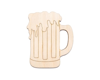 Beer Mug Foamy Wood Cutout-Beer And Alcohol Wood Decor-Party Wood Accents-Various Sizes-DIY Crafts-Summer Decor-Summer Drinks-Bar Decor