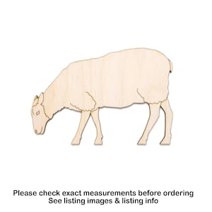 Sheep Grazing Detail Wood Cutout-Realistic Sheep-Various Sizes-DIY Crafts-Farm Animals-Farm Land Decor-Countryside Decor-Unfinished Wood