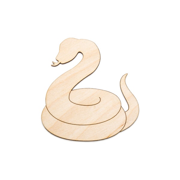 Coiled Snake-Blank Wood Cutout-Snakes And Reptiles Theme Decor-Various Sizes-DIY Crafts-Snakes Wood Decor-Wildlife Decor-Reptile Cutouts