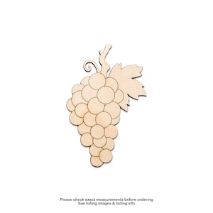 Grapes Wood Cutout-Detail-Fruits Wood Decor-Wine Decor-Various Sizes-DIY Crafts-Food And Fruits Wood Shapes-Grapes On Vine Wood Accent