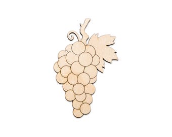 Grapes Wood Cutout-Detail-Fruits Wood Decor-Wine Decor-Various Sizes-DIY Crafts-Food And Fruits Wood Shapes-Grapes On Vine Wood Accent