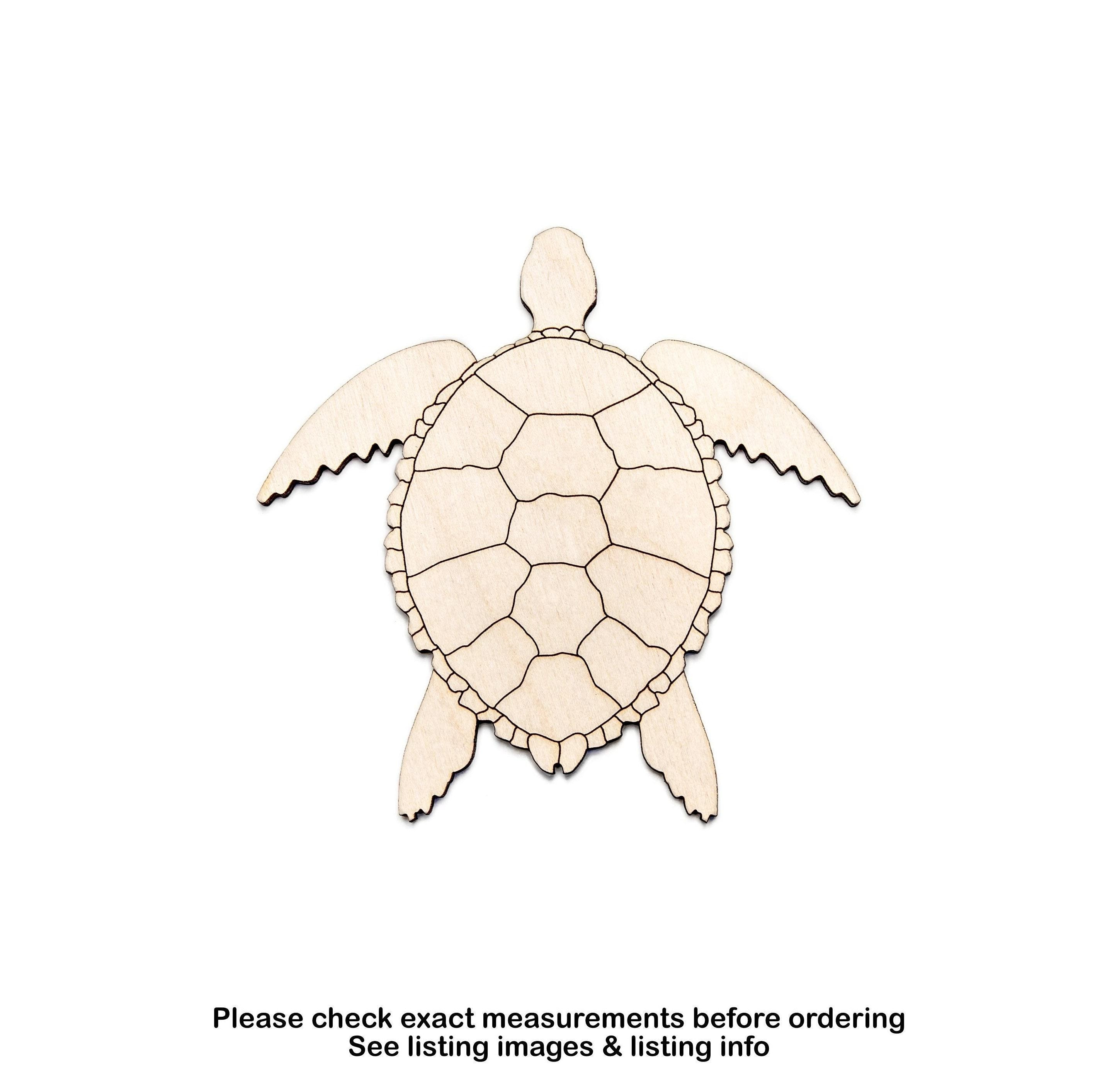Sea Turtle Wood Cutout - Laser Cut Unfinished Craft Shape - Multiple ...