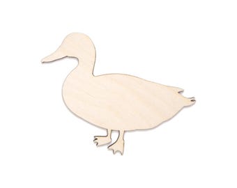 Duck With Feet Blank Cutout - Laser Cut Unfinished Craft Shape - Multiple Sizes