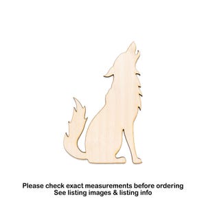 Howling Wolf-Blank Wood Cutout-Wooden Wolf Decor-Various Sizes-DIY Nature Crafts-Wildlife Wood Shapes-Wolf Pack Theme Decor-Wolves Decor