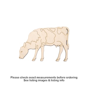 Cow Grazing Detail Wood Cutout-Farm Animals Decor-Various Sizes-Dairy Cow-Country Theme Decor-Farmer Crafts-Animals In Action-Barn Animals