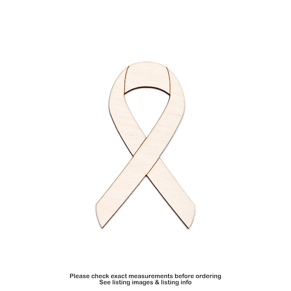 Awareness Ribbon-Support Ribbon-Wood Cutout-Special Event Decor-Unfinished Wood-Laser Cut-Various Sizes-DIY Crafts-Special Ribbon Decor