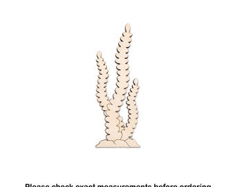 Kelp Seaweed Wood Cutout - Laser Cut Unfinished Craft Shape - Multiple Sizes