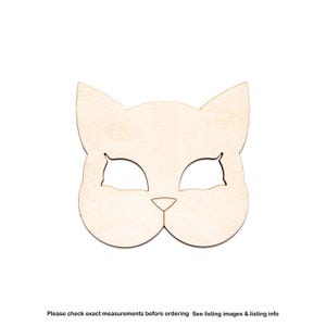 Masque de mascarade de chat-découpe en bois-masque de chat-décor sur le thème de boule-décor de chat mignon-différentes tailles-bricolage-mascarade de fête-formes de masque d'animal