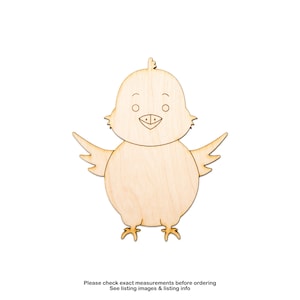 Baby Chick-Wood Cutout-Cute Baby Chick-Various Sizes-Line Etched Details-Spring Decor-Wood Baby Chick Shape-Easter Decor-Basket Accessories