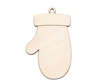 Mitten Ornament-Wood Cutout-Holiday Mitten Decor-Christmas Tree Decor-DIY Crafts-Various Sizes-Gloves And Covers-Paintable Ornament Crafts