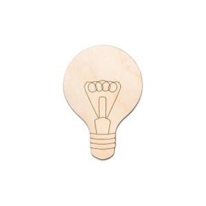 Glühbirne Holz Ausschnitt-Detail-Idee Ausdrücke Holz Dekor-Elektrizität Thema-Verschiedene Größen-DIY Handwerk-Unfertiges Holz-Büro Dekor-Beleuchtung
