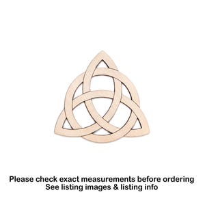 Trinity Knot Wood Cutout - Laser Cut Unfinished Craft Shape - Multiple Sizes