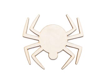 Spider Chunky Blank Wood Cutout - Laser Cut Unfinished Craft Shape - Multiple Sizes