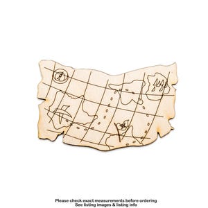 Mapa do tesouro recortado em madeira - Decoração com tema de pirata - Vários tamanhos - Mapas de madeira - Artesanato faça você mesmo - Mapa de pirata - Artesanato para festa de pirata - Decoração com tema náutico - Descoberta