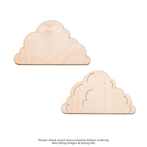 Cloud Fluffy Wood Cutout-Two Design Options-Clouds and Sky Theme Decor-Various Sizes-DIY Crafts-Kids Room Decor-Nursery Decor-Cute Clouds