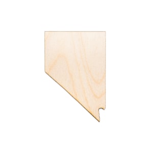 Recorte de madeira do estado de Nevada - Decoração de madeira do estado - Vários tamanhos - Decoração de geografia - Decoração dos estados dos EUA - Recortes individuais do estado - Decoração de casa de estados de madeira