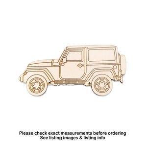 Off Road Vehicle Side View Detail Wood Cutout-Outdoorsy Cars Decor-Unfinished Wood-Various Sizes-DIY Crafts-Cars And Vehicles-Travel Cars