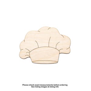 Chef Hat Wood Cutout - Laser Cut Unfinished Craft Shape - Multiple Sizes