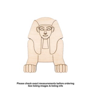 Sphinx Egyptian Wood Cutout - Laser Cut Unfinished Craft Shape - Multiple Sizes