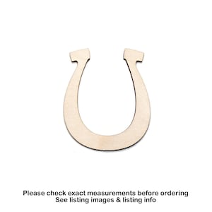 Horseshoe-Blank Wood Cutout-Luck Symbol Decor-Horse Theme Decor-Various Sizes-DIY Crafts-Unfinished Wood Horseshoe-Farm Theme Wood Decor