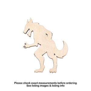 Werewolf Blank Blank Wood Cutout - Laser Cut Unfinished Craft Shape - Multiple Sizes