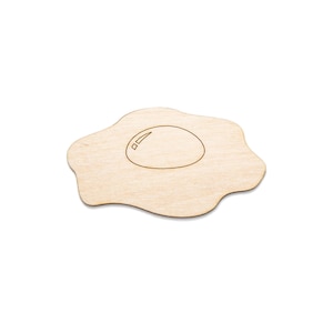 Fried Egg Wood Cutout-Breakfast Food Wood Shapes-Various Sizes-Egg Wood Decor-Breakfast Food Wood Embellishments-Sunny Side Up Egg Shape