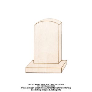 Traditional Tombstone-Wood Cutout Flat Etched-Grave Stones-Halloween Decor-Various sizes-DIY Crafts-Gothic Party Decor-Goth Favors-Graveyard