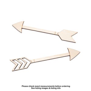 Arrow Wood Cutout - Laser Cut Unfinished Craft Shape - Multiple Sizes
