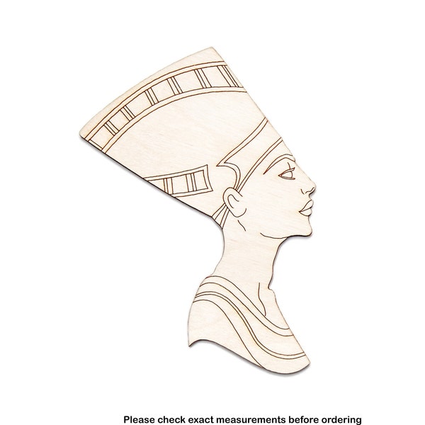 Nefertiti Bust-Side Profile-Detail Wood Cutout-Egyptian Queen-Iconic Bust-Various Sizes-DIY Crafts-Egyptian Theme Decor-Ancient History Cuts