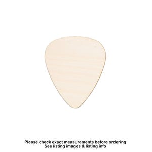 Découpe de bois vierge pour médiator de guitare - Décoration d'accessoires de musique - Différentes tailles - Créations artisanales - Bois brut - Décoration de guitariste - Découpes d'artisanat en bois pour musicien