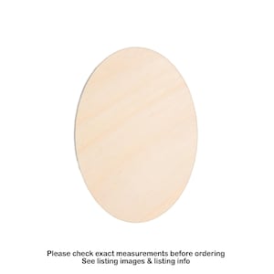Recorte de madera ovalado en blanco - Formas ovaladas - Madera sin terminar - Varios tamaños - Manualidades de bricolaje - Pieza de soporte - Formas que se pueden pintar - Decoración - Manualidades que se pueden teñir - Panel ovalado