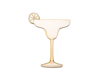 Margarita Glass With Lime Wood Cutout-Detail-Summer Party Decor-Various Sizes-Alcohol Drink Decor-Margarita Party Theme Decor-Drink Accents