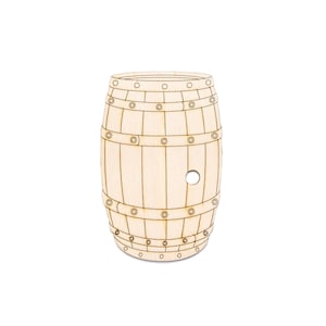 Découpe en bois avec détail tonneau - tonneau de vin en bois - tonneau rustique - décoration de fête vin - différentes tailles - travaux manuels créatifs - décoration sur le thème du vignoble et du vin