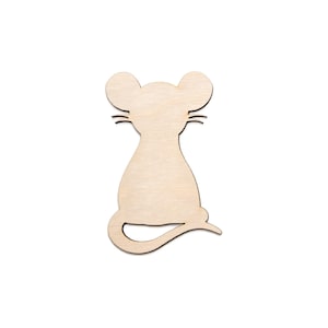 Cute Mouse-Blank Wood Cutout-Mice And Animals Wood Decor-Cute Mouse Decor-Various Sizes-DIY Crafts-Mouse Theme Crafts-Blank Mouse Shape