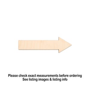 May include: A wooden arrow pointing right, with a natural wood finish. The arrow is a light tan color and is set against a white background. The text at the bottom says "Please check exact measurements before ordering See listing images & listing info".