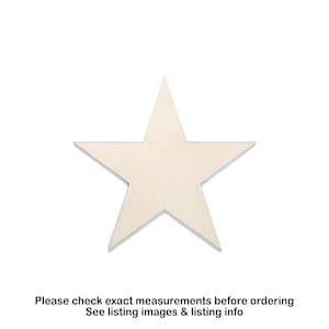 Star-Blank Wood Cutout-Stars And Star Shape Decor-Various Sizes-DIY Crafts-Star Party Theme Favors-Patriotic Home Decor-Classic Star Shape
