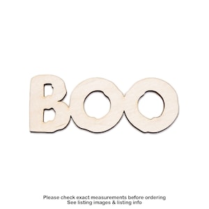Boo Word Cutout-Halloween Words-Unfinished Wood-Various Sizes-DIY Crafts-Spooky Words-Ghosts Decor-Halloween Decor-Wood Word Accents