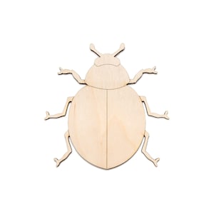 Marienkäfer-Blanko Holz Ausschnitt-Realistischer Marienkäfer Holz Dekor-Käfer Und Insekten-Verschiedene Größen-Garten Bugs-Marienkäfer Thema Dekor-Kleine Käfer Holz Formen
