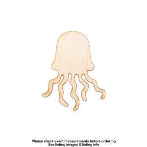 Jellyfish Wood Cutout-Cute Jellyfish Shape-Marine Life-Various Sizes-DIY Ocean Crafts-Unfinished Wood Nautical Home Decor-Sea Creature Decor