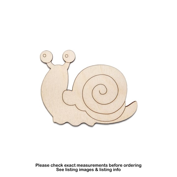 Snail - Laser Cut Out Unfinished Wood Craft Shape BUG7 Snail - Laser Cut Out Unfinished Wood Craft Shape BUG7