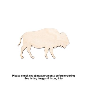 Bison Blank Wood Cutout - Laser Cut Unfinished Craft Shape - Multiple Sizes