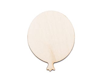 Balloon Blank Wood Cutout - Laser Cut Unfinished Craft Shape - Multiple Sizes
