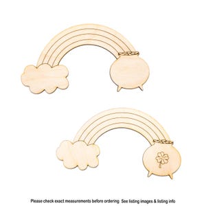 Rainbow With Pot Of Gold-Wood Cutout-St. Patrick&#39;s Day Decor-Various Sizes-Rainbow Decor-DIY Rainbow Crafts-Two Design Option-Holiday Decor