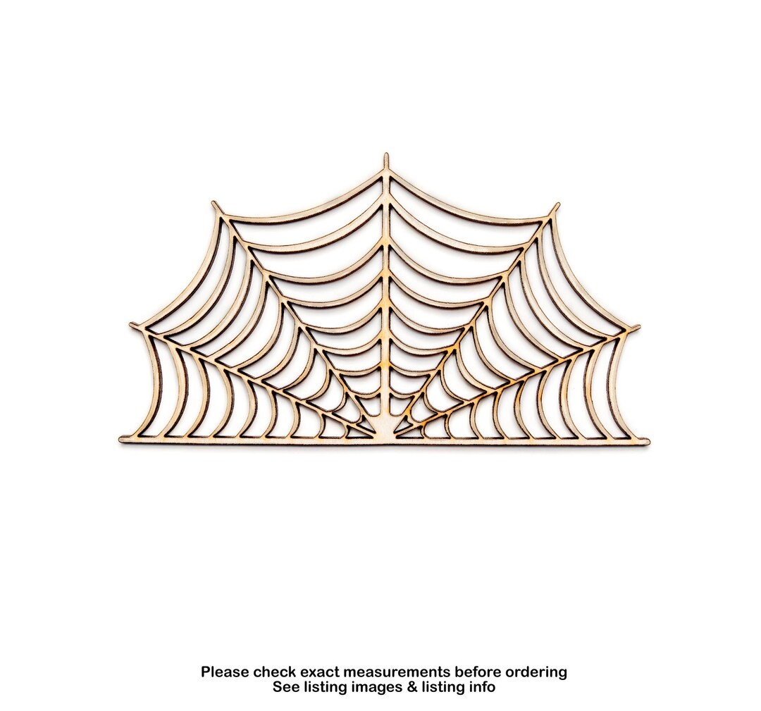 Half Spider Web Pattern Spider Web Half-detail Cutout-spooky Wood Decor-halloween Decor-various ...