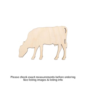 Cow Grazing Blank Wood Cutout-Farm Animals Decor-Various Sizes-Dairy Cow-Country Theme Decor-Farmer Crafts-Animals In Action-Barn Animals